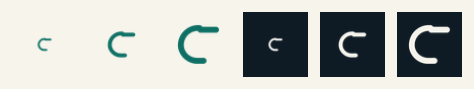 favicon strip 16, 32 and 48 px on paper and ink