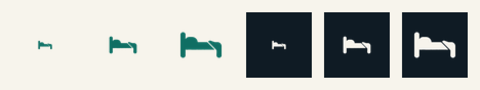 favicon strip 16, 32 and 48 px on paper and ink