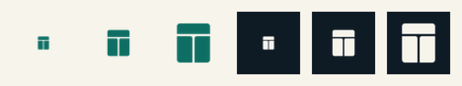 favicon strip 16, 32 and 48 px on paper and ink