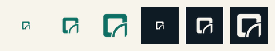 favicon strip 16, 32 and 48 px on paper and ink