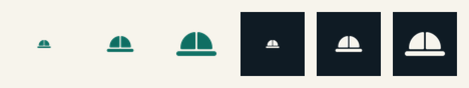 favicon strip 16, 32 and 48 px on paper and ink