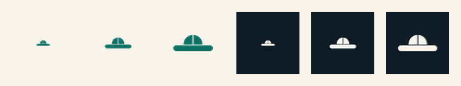 favicon strip 16, 32 and 48 px on paper and ink