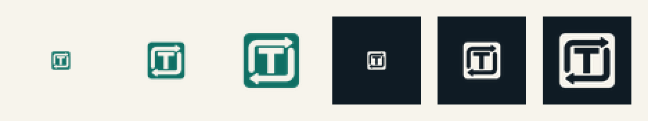 favicon strip 16, 32 and 48 px on paper and ink