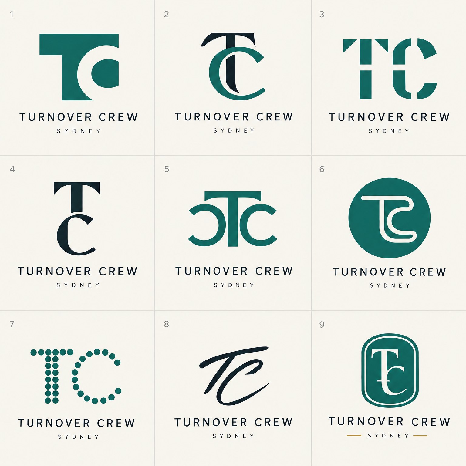 Lettermarks and monograms exploration sheet, GPT Image 2.5 Sunburst