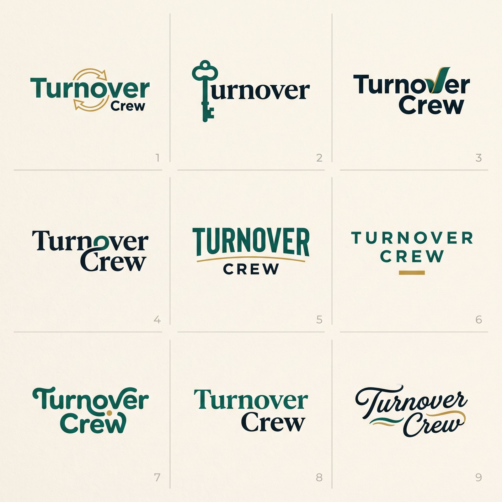 Wordmark treatments exploration sheet, Nano Banana Pro