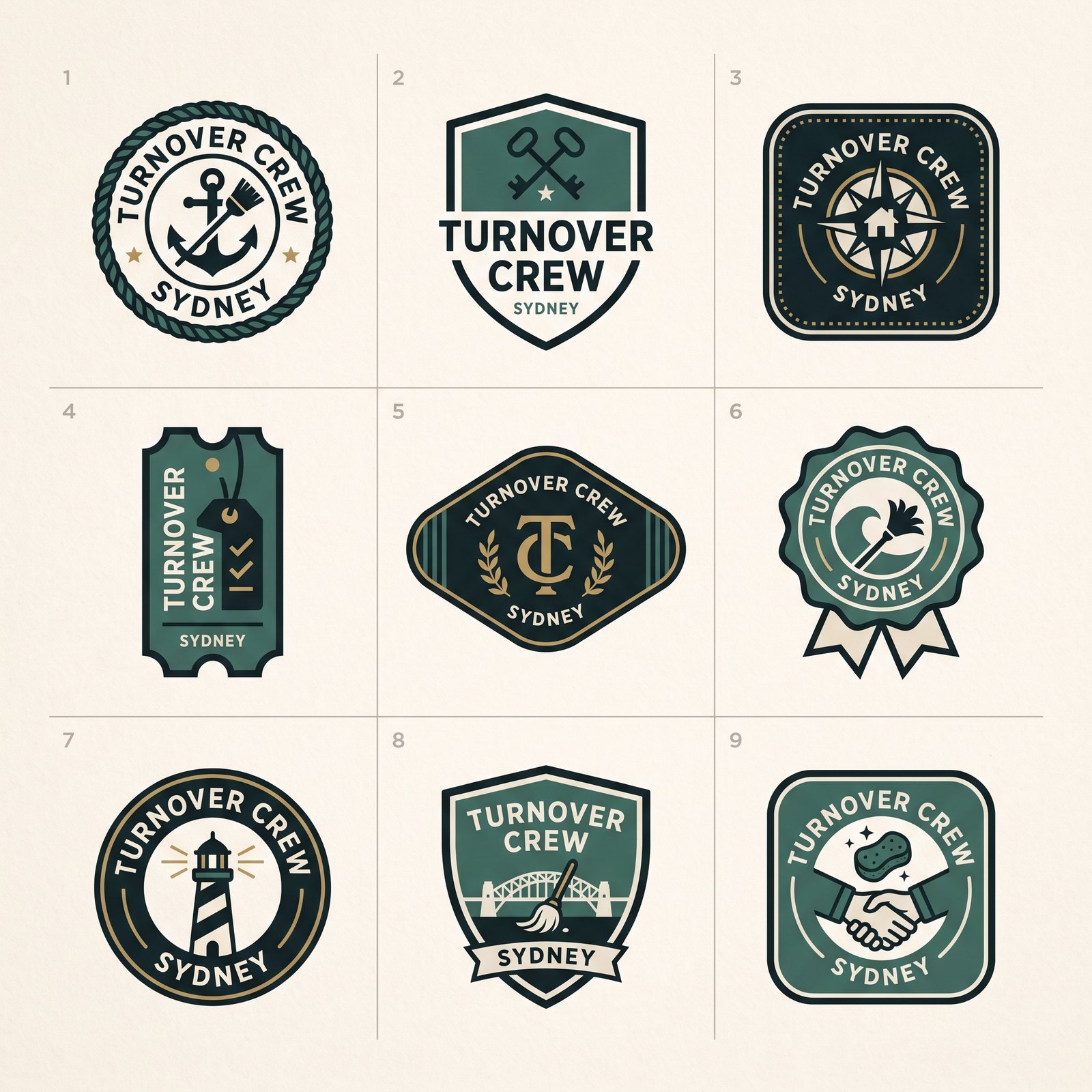 Badges and emblems exploration sheet, Nano Banana Pro